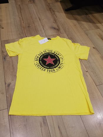 T-shirt jaune pour homme manches courtes xxl Mtx