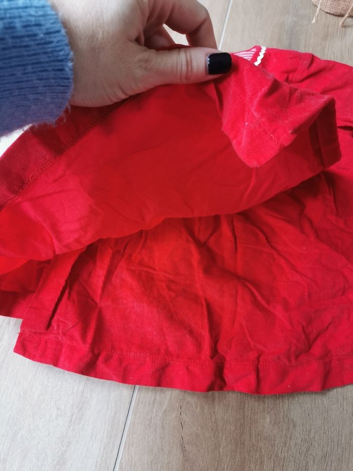 Robe velour rouge Petit Bateau 3 mois - photo numéro 3