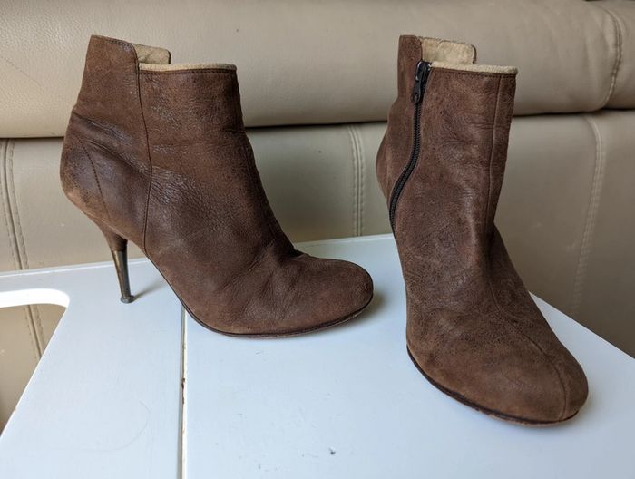 Bottines cuir retourné diesel t.39