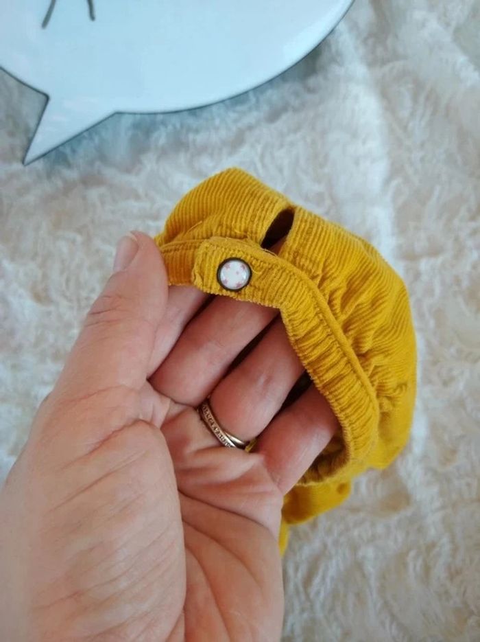 Short Fille 18 mois velours jaune moutarde Orchestra 100% coton - photo numéro 10