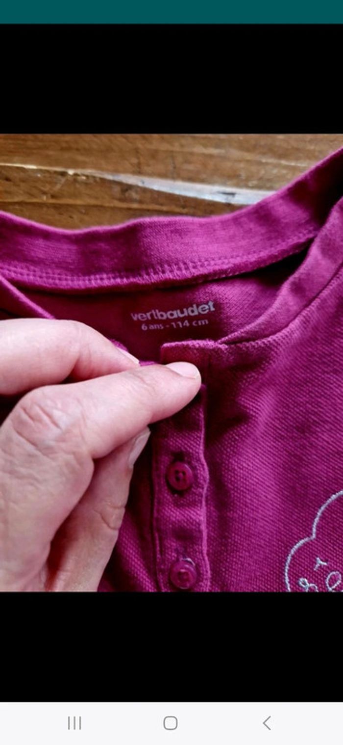 T-shirt style polo volanté Vertbaudet - photo numéro 2