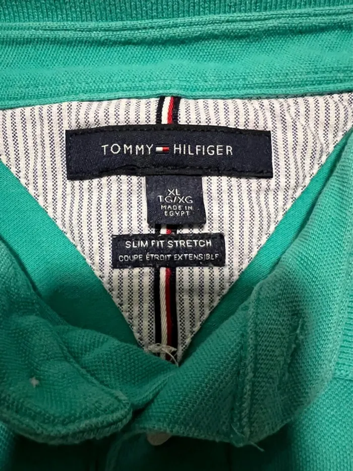 Polo tommy hilfiger vert taille xl - photo numéro 4