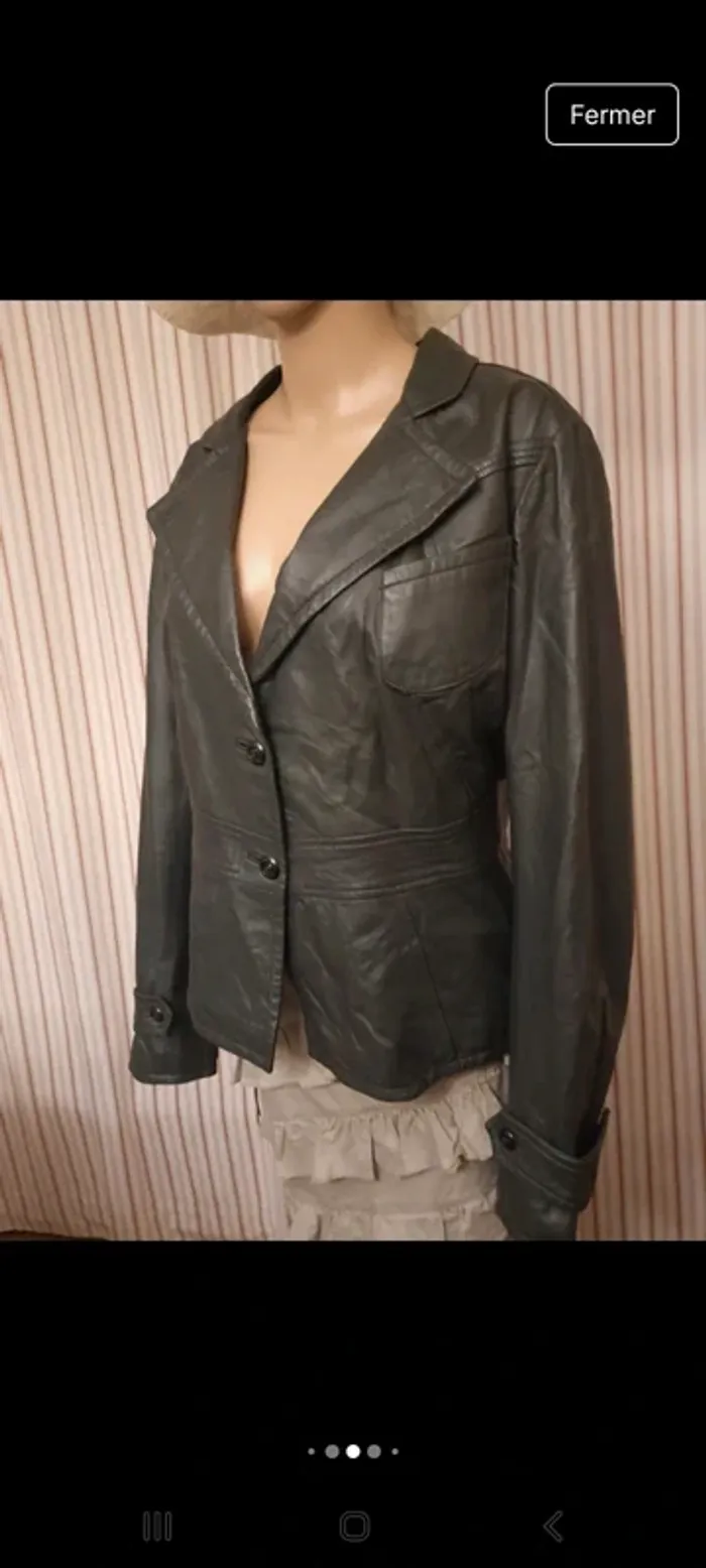 Belle Veste cuir Stills grise sans défauts taille L - photo numéro 6