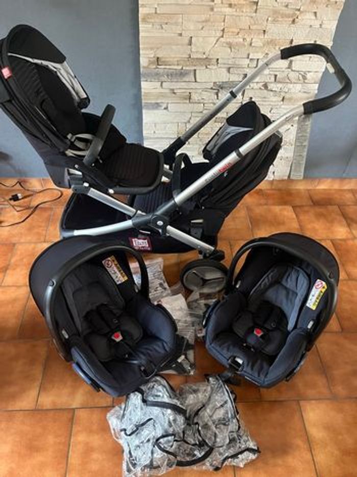 Poussette double red castle evolutwin