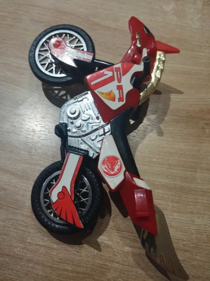 Moto mighty morphin power rangers rouge red 1994 bandai - photo numéro 3