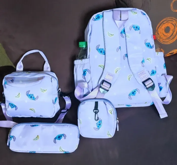 🎁 Disney Stitch – Sac à dos + accessoires kit💜 Idéal école / voyage 🎒 - photo numéro 3