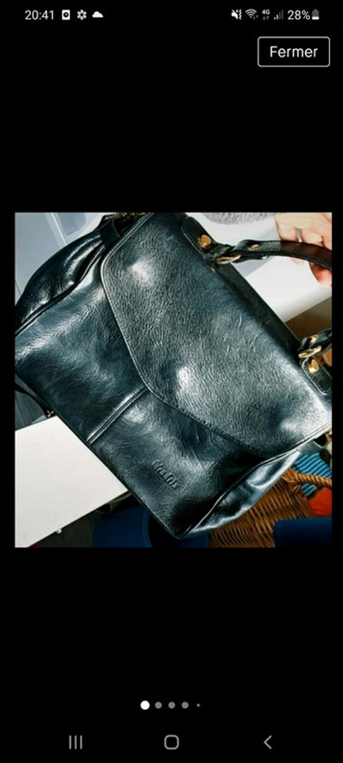 Magnifique sac en cuir vintage