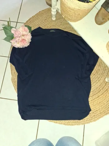 Pull oversize bleu marine