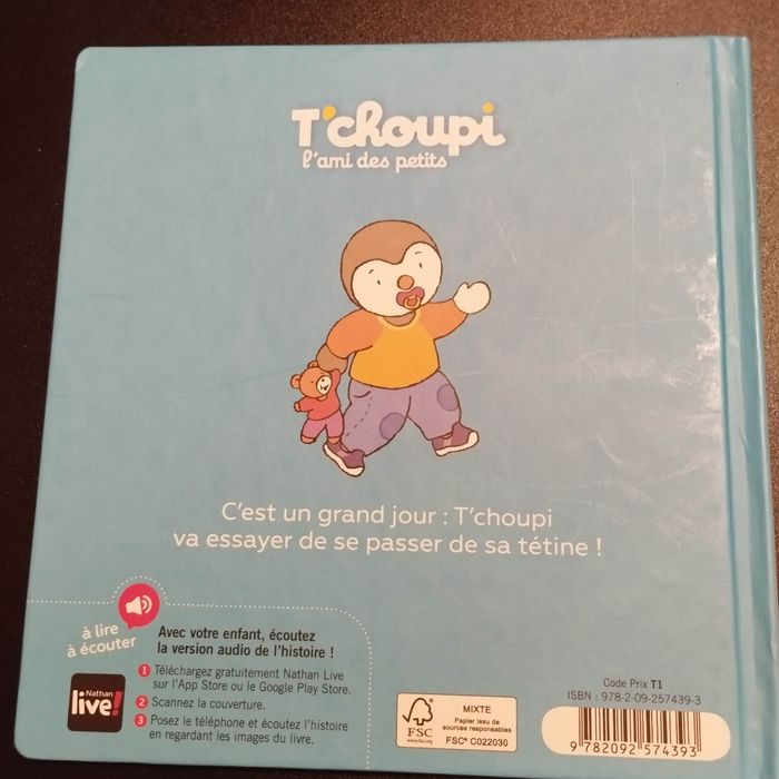 Livre enfant Nathan T'choupi n'a plus de tétine - photo numéro 2
