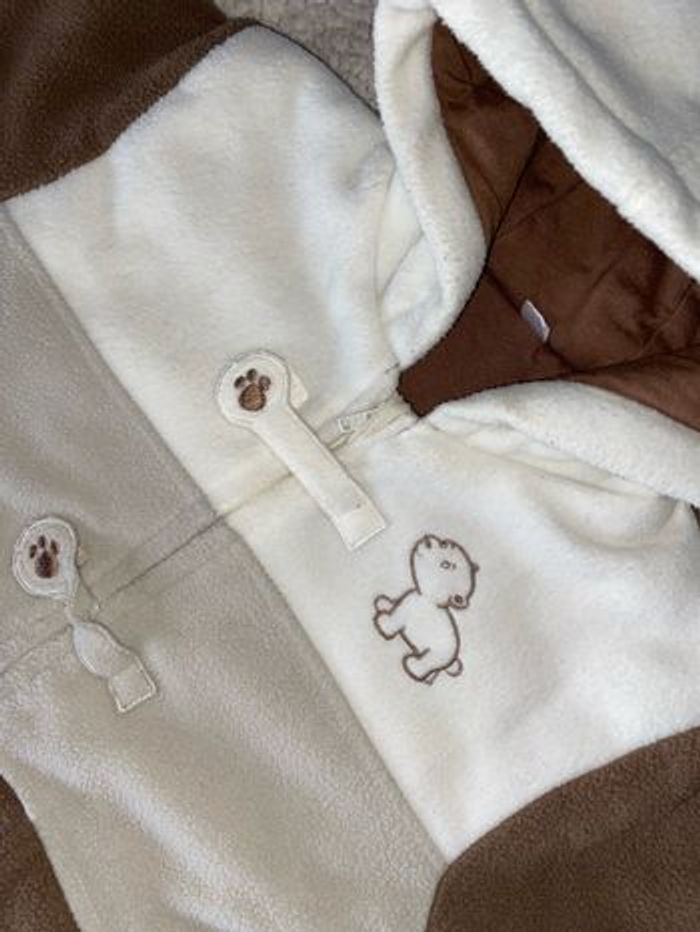 Lot manteau chaud hiver + bonnet ourson 24 mois - photo numéro 4