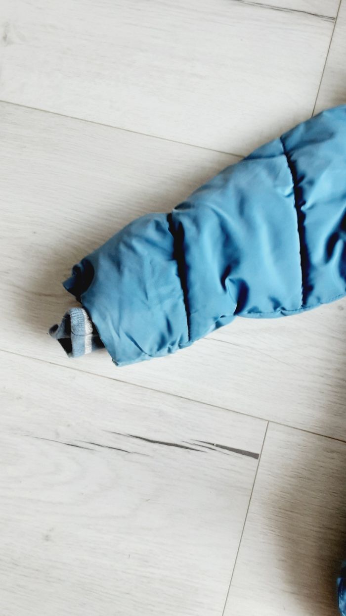 Vêtement fille manteau chaud hiver à capuche amovible bleu Okaïdi 4 ans - photo numéro 5