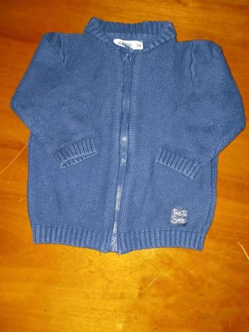 Gilet bleu marine 3 mois gémo