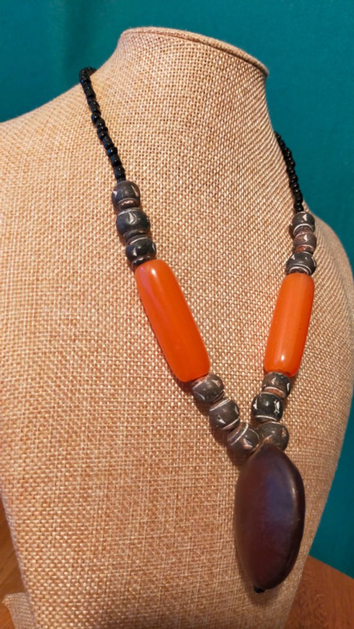 Collier vintage ethnique – Terres d’Ailleurs - photo numéro 3