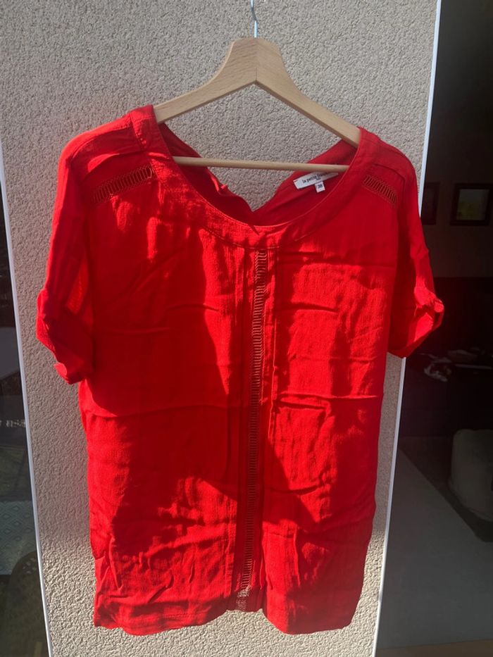 Top, rouge orangé