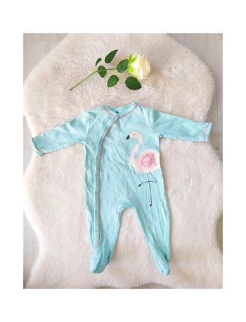 Pyjama léger à petits pois ouverture devant par boutons pressions flamand rose