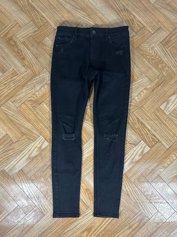 Jean Skinny Bershka Noir Déchiré
