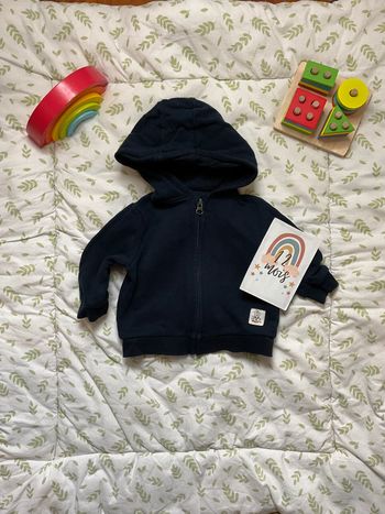 gilet zippé à capuche marine 12 mois kiabi