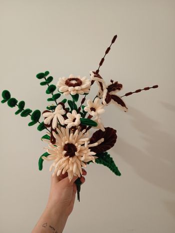 Bouquet de fleurs fait main