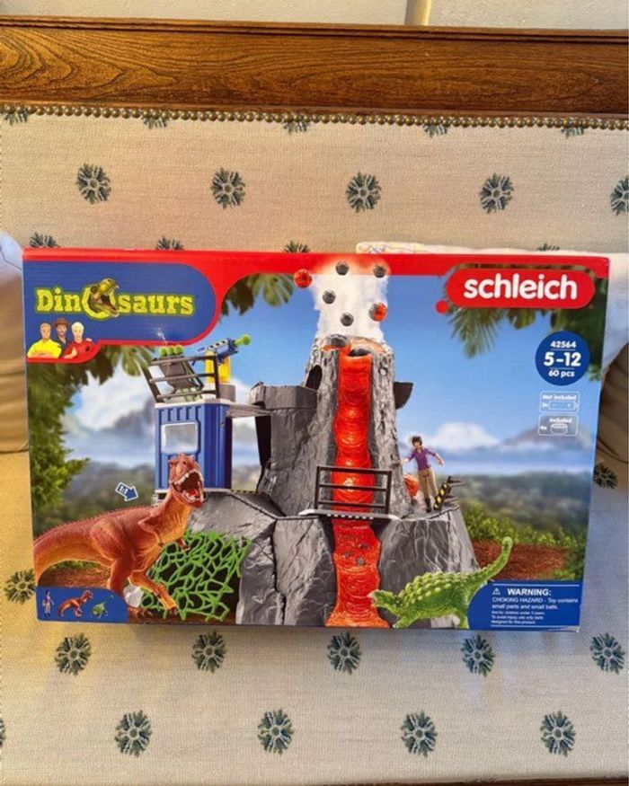 NEUF Schleich 42564 Expédition au grand volcan dinosaures dinosaurs coffret figurines