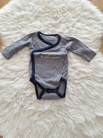 Body à rayures marine Gémo 3 mois