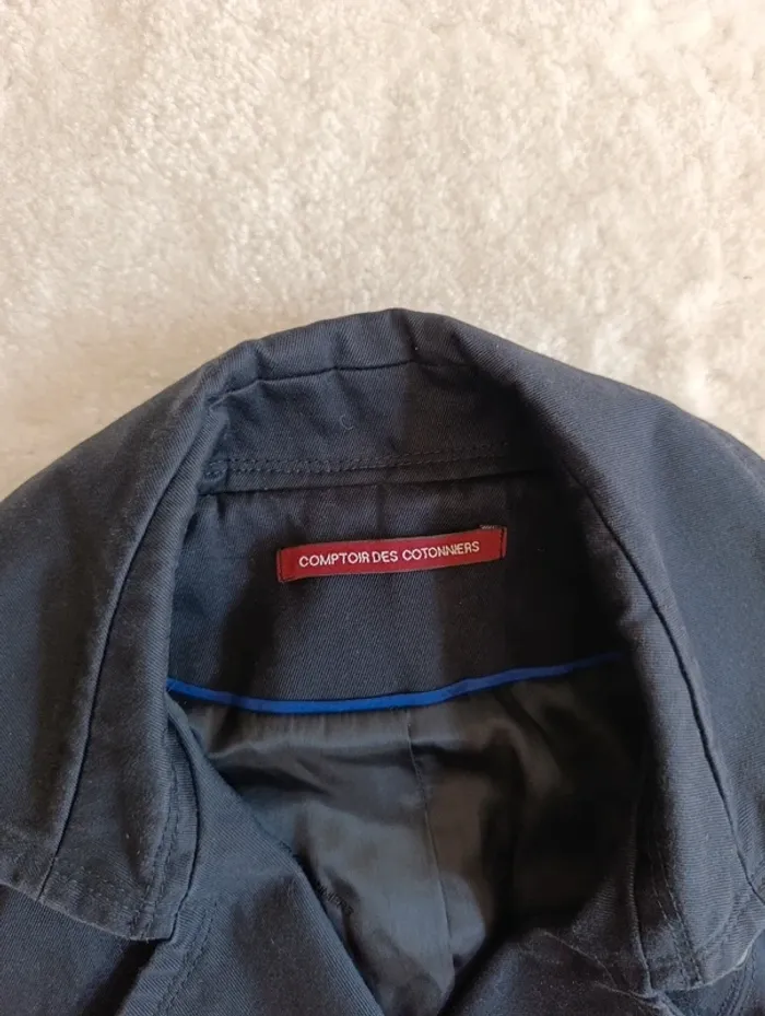 Trench Comptoir des cotonniers bleu marine 36 100% coton - photo numéro 8