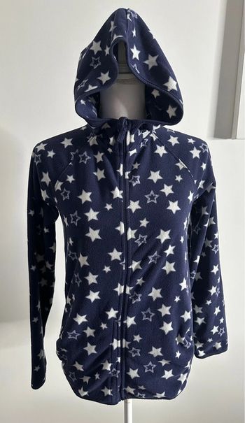 Veste polaire zip marine et blanc étoiles T36 S