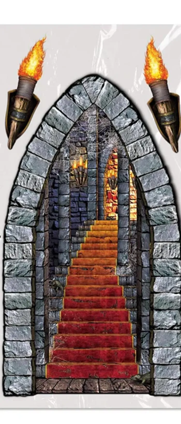 x9 Thème Insta – Beistle Stickers Escalier, Fenêtre et Torche NEUF - photo numéro 2