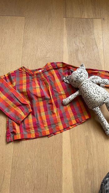 Chemisier blouse carreaux DPAM 18 mois