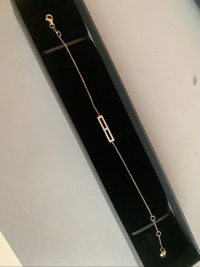Bracelet or blanc diamants - photo numéro 2