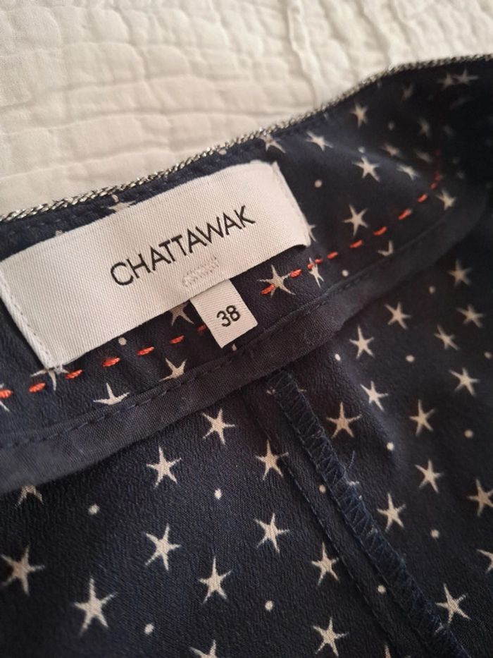 Chattawak t-shirt bleu étoiles taille 38 - photo numéro 9