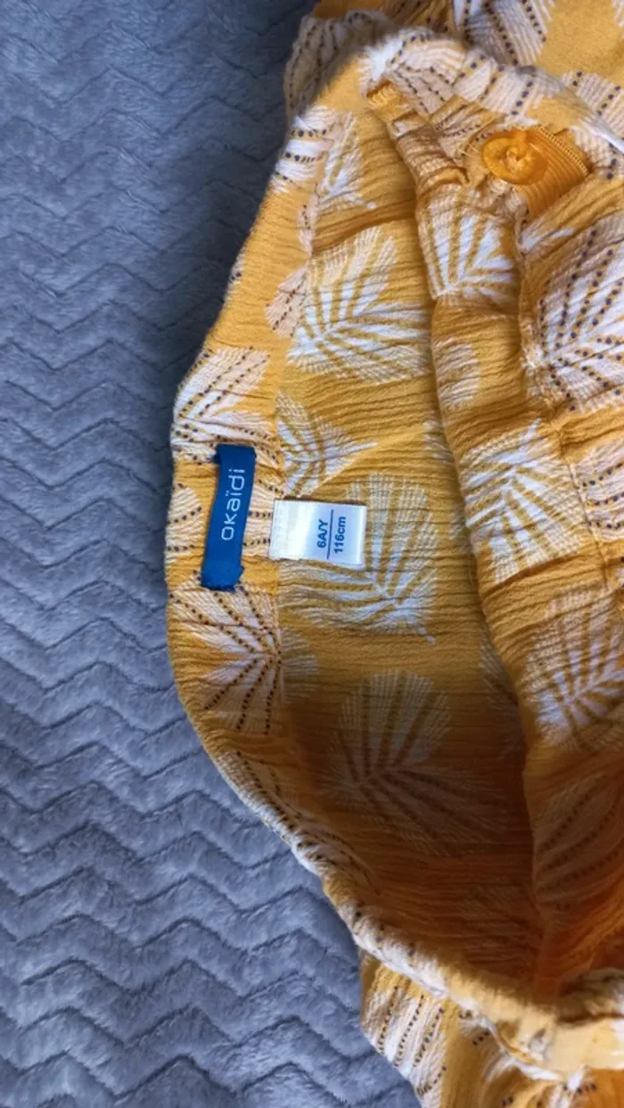 Jupe short jaune okaïdi t6 - photo numéro 3