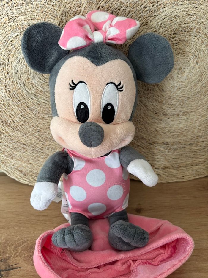Doudou Minnie peignoir maillot de bain rose pois Disney - photo numéro 4