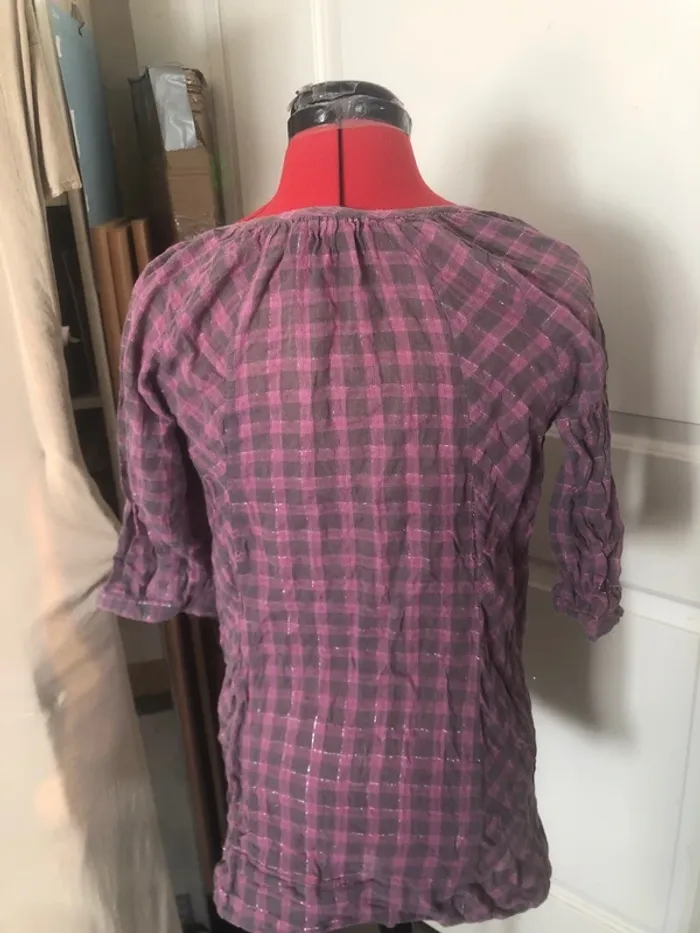 Haut violet manches 3/4 T38 femme 👚 - photo numéro 3