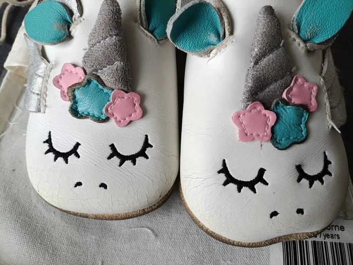 Chaussons cuir licorne 3,4 ans - photo numéro 2