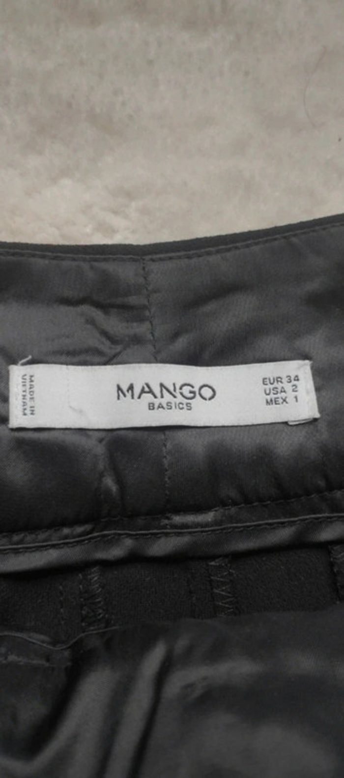 Pantalon à pince ajusté noir Mango Basics 34 avec ceinture - photo numéro 6