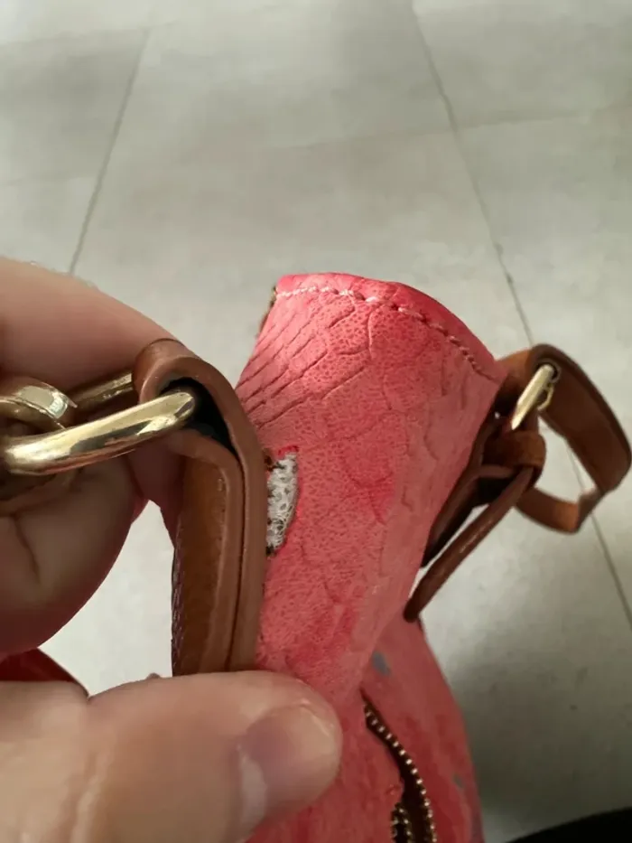 Sac à main et bandoulière rose Desigual, très bon état, 35x30cm - photo numéro 9