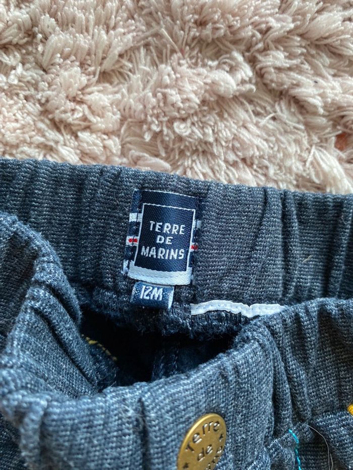 Ensemble polo manches longues et pantalon terre de marins 12 mois - photo numéro 4