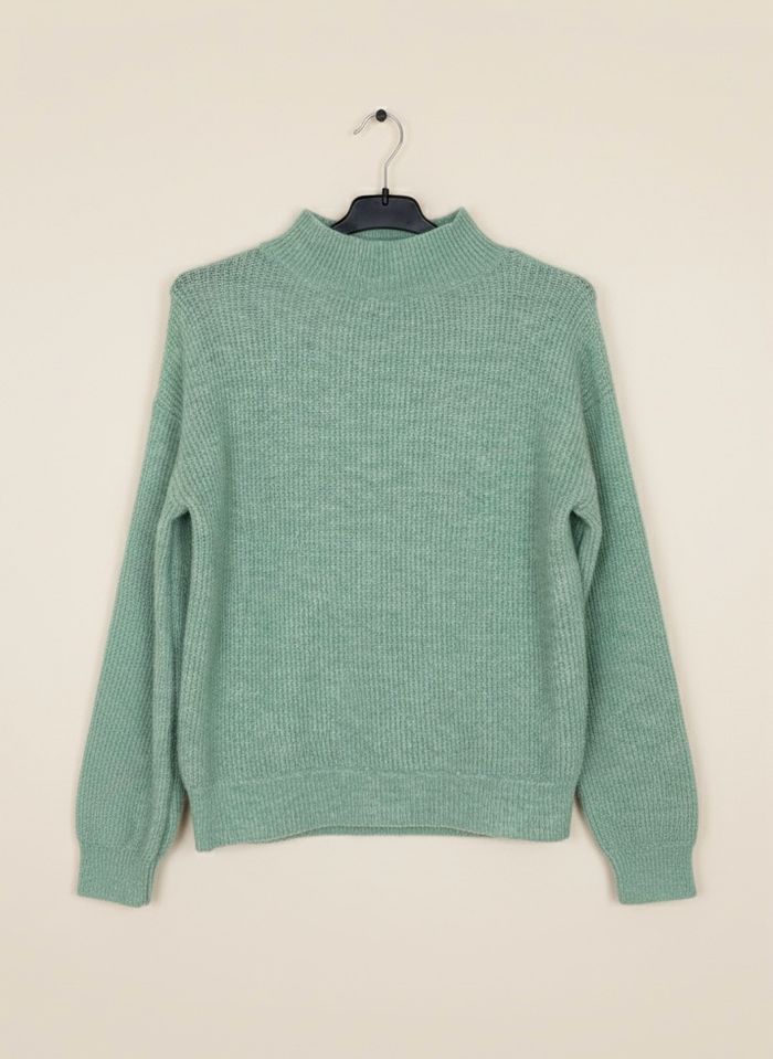 C’est Pull vert menthe maille douce col montant – Kabi – Taille S