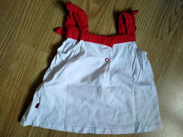 Débardeur blanc bretelles rouges. Disney Baby. Bebe 18 mois - photo numéro 6