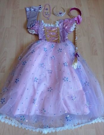 Déguisement princesse raiponce paillette 5-6ans