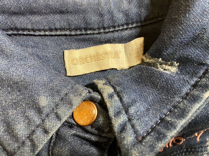 Orchestra Veste en jean polaire bleu Taille 2 ans - photo numéro 4