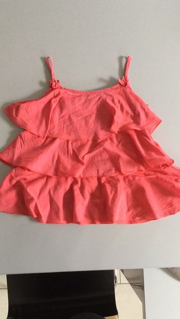Top bretelles à volants corail 3 ans