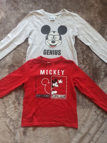 Lot de 2 t-shirts à manches longues Mickey