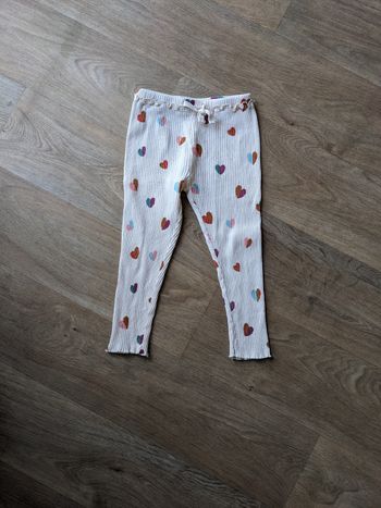 Legging coton bio monoprix 36 mois motif coeur