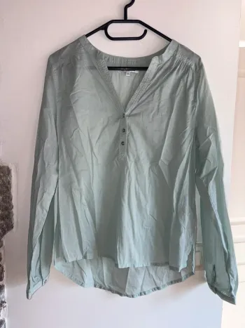 Blouse manche longue vert d’eau