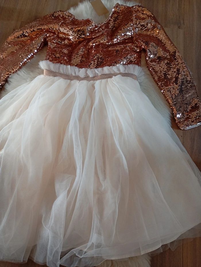 Tao 💖 neuf robe tape a l'oeil pour cérémonie mariage noel 8 ans - photo numéro 6