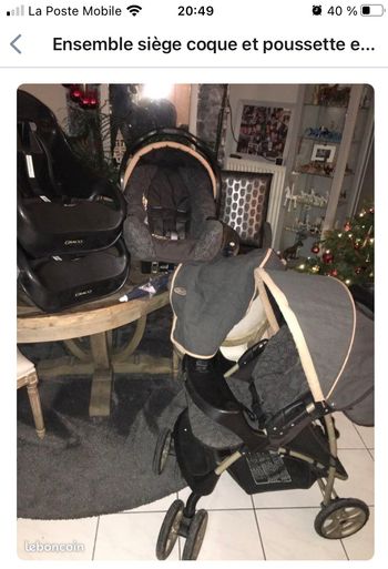 Poussette et coque bébé