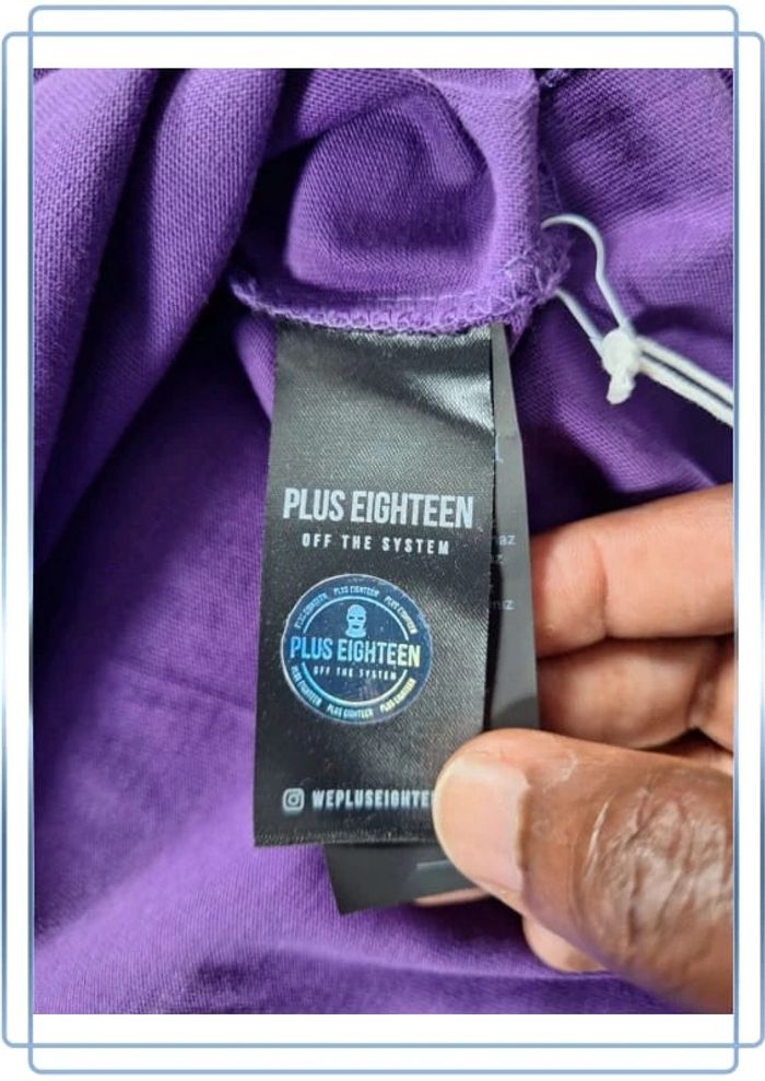 tee shirt imprime plus eighteen / violet homme s / brodé (524) - photo numéro 10