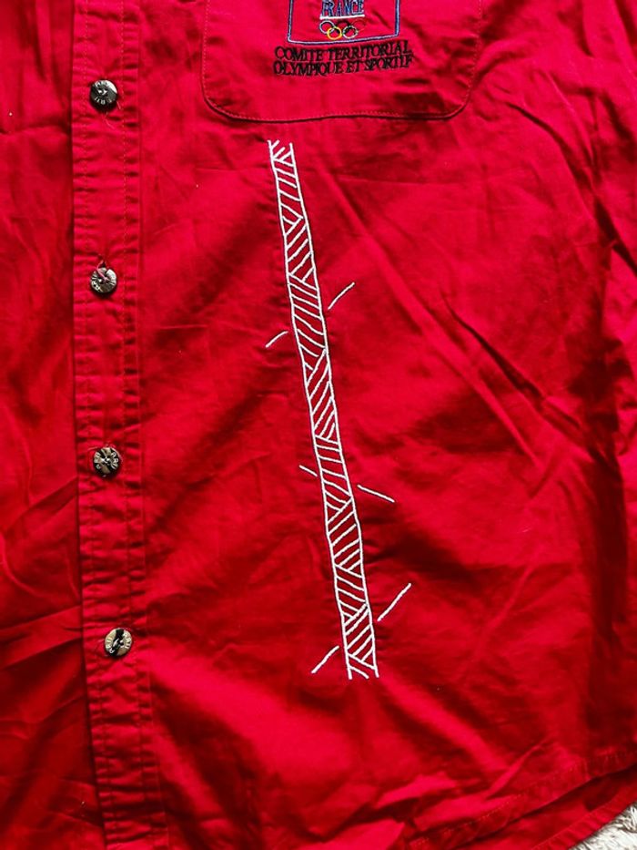 Chemise CTOS Nouvelle Calédonie Arii/ M/ Rouge / Excellent état - photo numéro 7