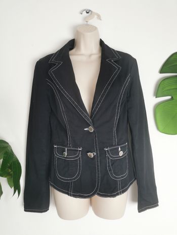 Veste noire effet blazer à coutures contrastantes Pimkie Taille 36